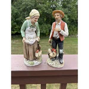 Home Interior HOMCO Old Man and Woman Collection Porcelain Figurines #1434
